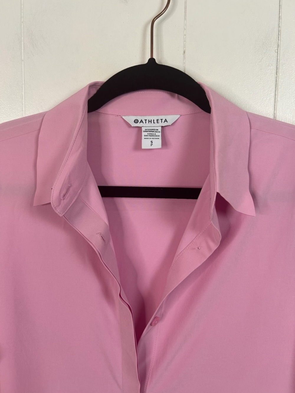 Athleta Urbanite Pink Shirt Dress Long Sleeve Midi Size Small Summer Athleisure - Picture 5 of 13
